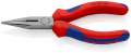 NW-KNIPEX Flachrundzange (Länge 140 mm flach/rund gerade / poliert Mehrkomponenten-Hüllen) - 25 02 140