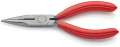 NW-KNIPEX Flachrundzange (Länge 140 mm flach/rund gerade / poliert Kunststoffüberzug) - 25 01 140