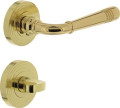 MATADOR Rosetten-Drückergarnitur (Zamak F3 Messing / WC) - 0013.172510