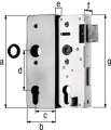 NW-GAH Schlosskasten (DIN links / rechts / Maß A170xB60xC40 mm Maß E 30 mm) - 413354