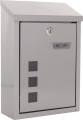 Edding Briefkasten (Höhe 325 mm Breite 220 mm Tiefe 100 mm / grau Edelstahl) - T06047