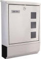 Edding Briefkasten (Höhe 435 mm Breite 300 mm Tiefe 100 mm / grau Edelstahl) - T06194
