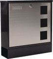 Edding Briefkasten (Höhe 380 mm Breite 370 mm Tiefe 120 mm / schwarz Stahl) - T05535