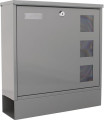 Edding Briefkasten (Höhe 380 mm Breite 365 mm Tiefe 120 mm / grau Stahl) - T06049