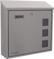 Edding Briefkasten (Höhe 360 mm Breite 360 mm Tiefe 100 mm / grau Edelstahl) - T06048