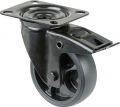 BS ROLLEN Lenkrolle mit Totalfeststeller (Rad-Ø 100 mm Tragfähigkeit 110 kg / mit Feststeller Gummi) - L820.B44.101.06