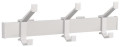 Hermeta Wandgarderobe (Aluminium F1 matt silber / 3 Hut-/Mantelhaken Länge 410 mm) - 2680-11W