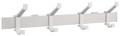 Hermeta Wandgarderobe (Aluminium F1 matt silber / 4 Hut-/Mantelhaken Länge 570 mm) - 2681-11W