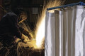 JUTEC Schweißervorhang (B1400xH1800mm / grau) - SV1418G1ÖR1