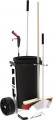 FLORA Reinigungswagen (Tonne 60 l, Greifzange, Schaufel, Besen / Stahl) - 01454/100