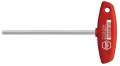 Wiha Tournevis 6KT SW 3x100mm Total L.126mm Lame nickelée brillant avec manche en T - 908