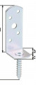 NW-GAH Flechtzaunhalter (115x31,5x30x75mm / galv. verz. dickschichtpassiviert / Inhalt: 50 Stück) - 213237