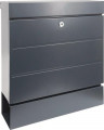 ASW Briefkasten-Set (Höhe 405 mm Breite 364 mm Tiefe 110 mm / anthrazit verzinkter Stahl) - NewYork 850 ANT