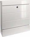 ASW Briefkasten-Set (Höhe 405 mm Breite 364 mm Tiefe 110 mm / weiß verzinkter Stahl) - NewYork 850 W