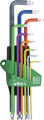 Wiha Stiftschlüssel-Set (9-teilig T8 - T40 / farbcodiert TORX®) - 46556
