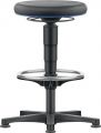Bimos Drehhocker (Bodengleiter und Fußring Kunstleder / Kunstleder schwarz) - 9461-MG01-3277-532