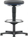 Bimos Drehhocker (Bodengleiter und Fußring / Supertec schwarz) - 9461-SP01-3277-532