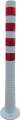ALFRA Sperrpfosten (Kunststoff weiß/rot Ø 80 mm / zum Aufschrauben) - 12231 UV