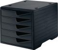 GRAF Ablagebox (5 Schubladen schwarz/schwarz / Polystyrol H255xB270xT340 mm) - 275-8430.991