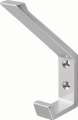 Hermeta Huthaken (einfach Ausladung 76 mm / Aluminium silberfarbig eloxiert) - 0138-01E