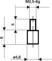 Käfer Messeinsatz (Ø 4,8 mm plan / M2,5 Stahl) - 62004