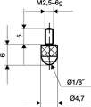 Käfer Messeinsatz (Länge 6 mm Kugel / M2,5 Hartmetall) - 62001
