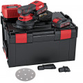 FLEX Akku-Exzenterschleifer ORE 2-125 18-EC/2.5 Set + Schleifpapier-Set