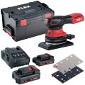 FLEX Akku-Schwingschleifer 18 V + Schleifpapier OSE 2-80 18-EC + P-Set 22 Q + Schleifpapier-Set - 535126