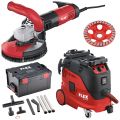 FLEX Sanierungsschleifer für randnahes Schleifen, 125 mm + SicherheVCE 33 M AC-Set + LDE 16-8 125 R, Kit TurboJet II - 536633