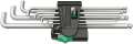 Wera 950/9 Hex-Plus 4 Winkelschlüsselsatz, metrisch, gestellverchromt, 9-teilig - 0513917