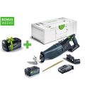 FESTOOL Akku-Säbelsäge RSC 18 EB-Basic + Tabless Akkupack BP 18 TBX 8 ASI + SCA 16 - 576947_E