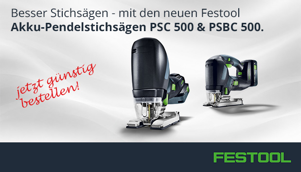 Banner Festool Neuheit PSC 500