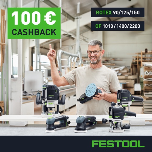 Festool 100 € CashBack direkt von Festool