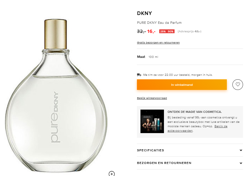 Dkny Donna Karan Pure Vanilla For Women 100 Ml Eau De Parfum