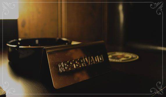 reserved sign on table