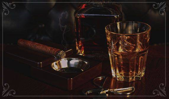 glass of whisky on table