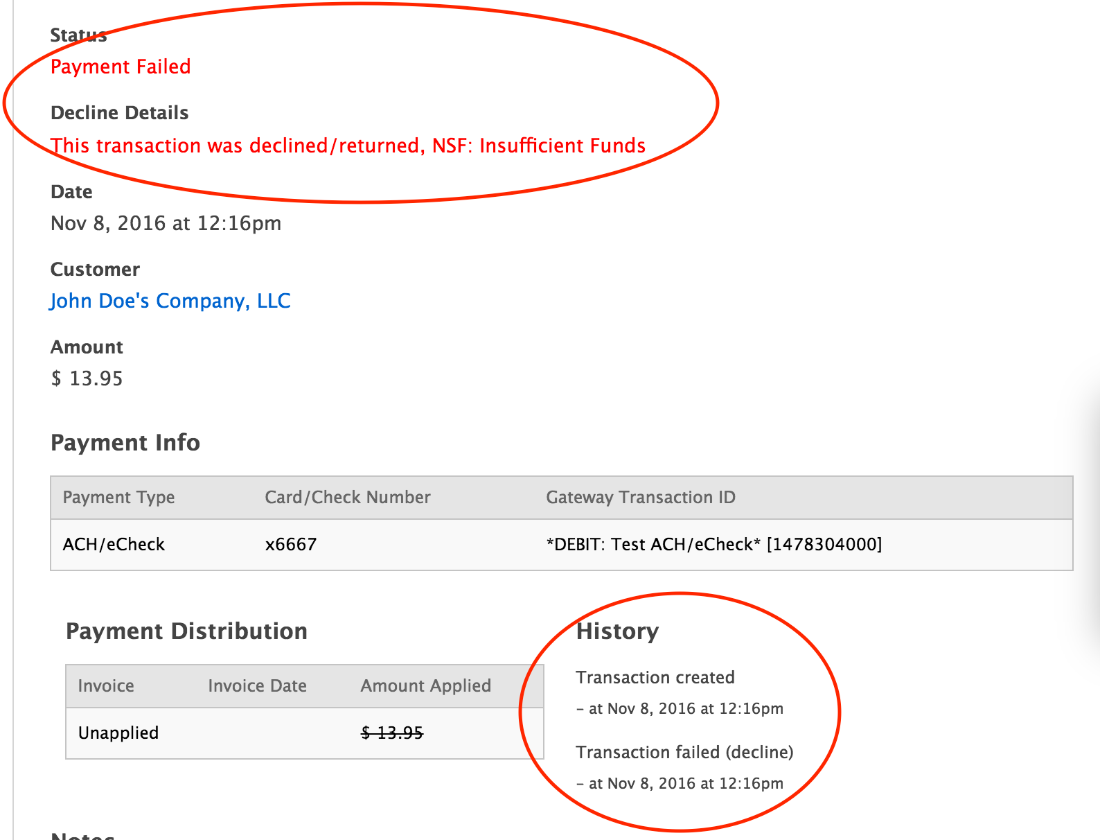 chargeover how chargeover handles ach payments with insufficient insufishent funds