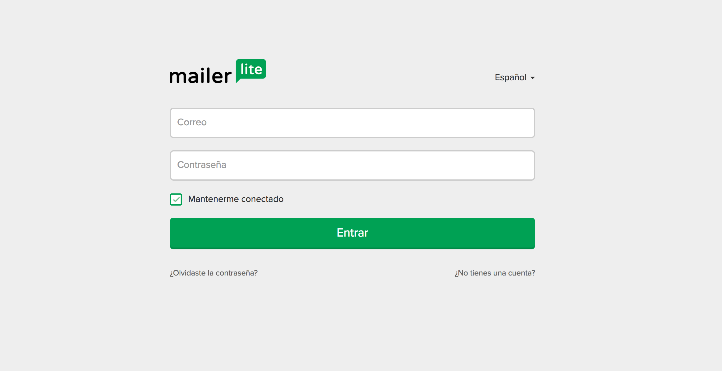 mailerlite es no puedo iniciar sesión en mi cuenta