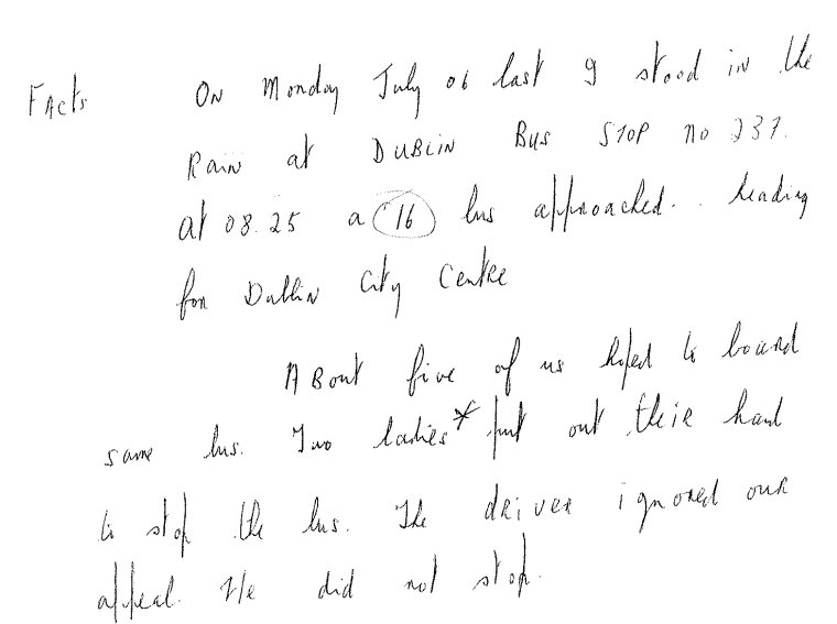 Essay complaint about bus service