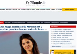 Le prime pagine dei giornali stranieri dedicano ampio spazio a Virginia Raggi