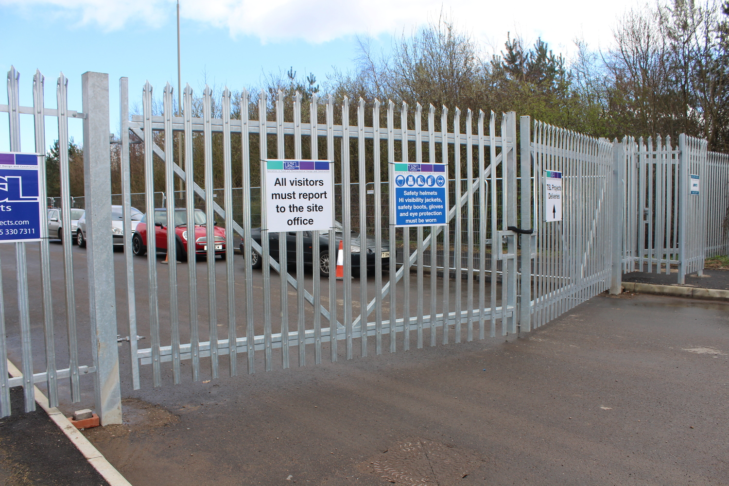 2000mm high Single Palisade gates Fencing Direct Steel Railing