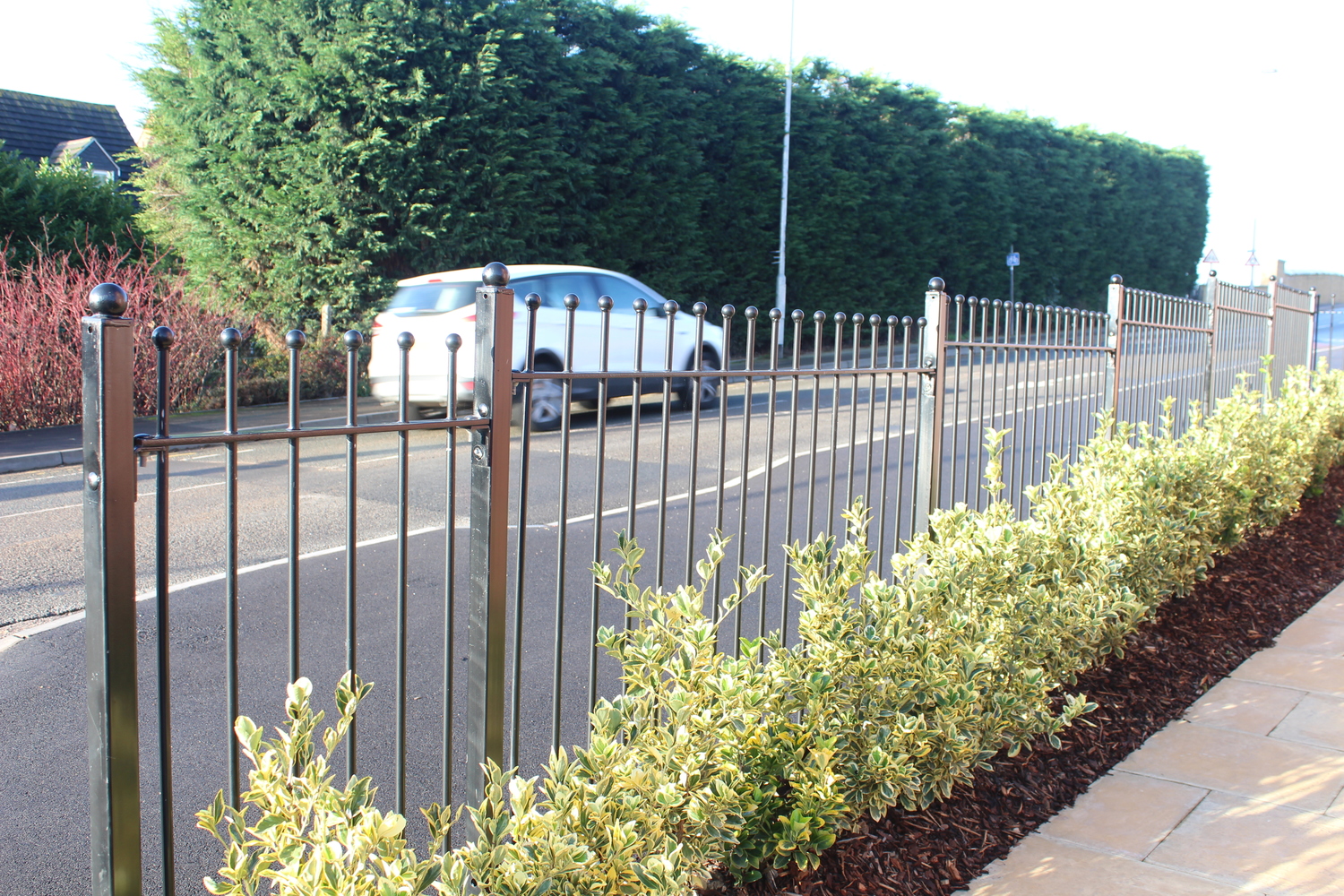 900mm high ball top railing panel Fencing Direct Steel Railing