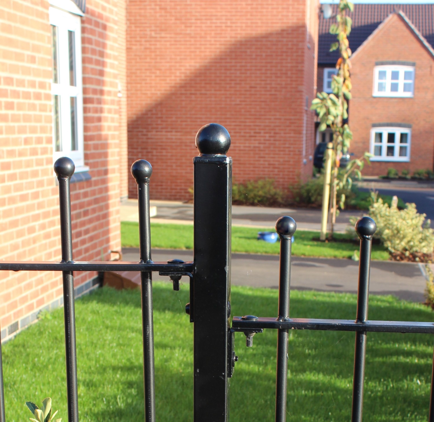 Ball cap posts for 900mm high railings Fencing Direct Steel Railing