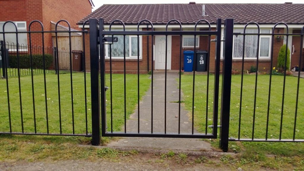 Bowtop Bolt down gates to match 1200mm high panels Fencing Direct