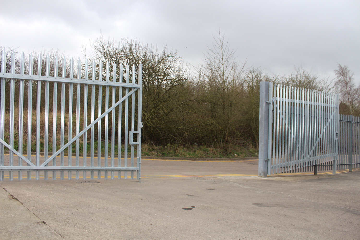 2400mm high Double Palisade gates Fencing Direct Steel Railing