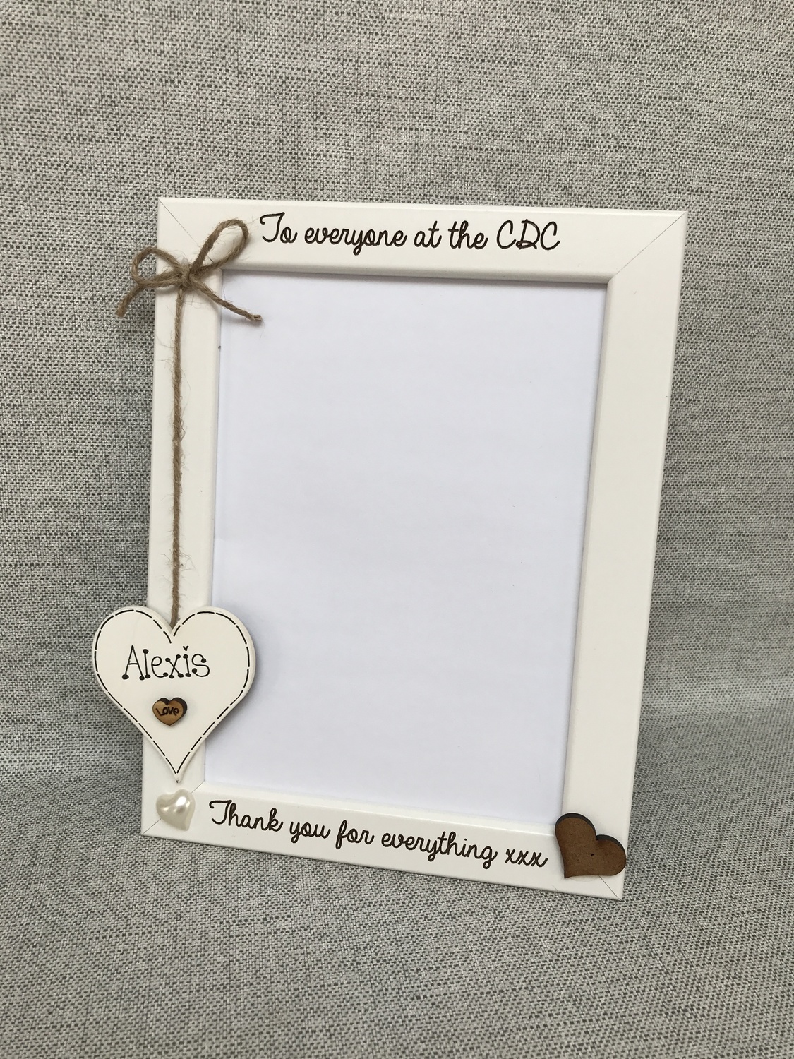 Thank you photo frame Crafty Monkey Unique Personalised Wedding