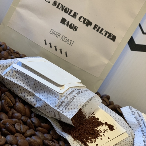 Box of 12 single cup drip coffee bags Danger Close Coffee Danger