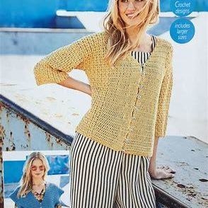 Crochet Jumper And Cardigan In Moonbeam DK Stylecraft 9628 Knitting Pattern