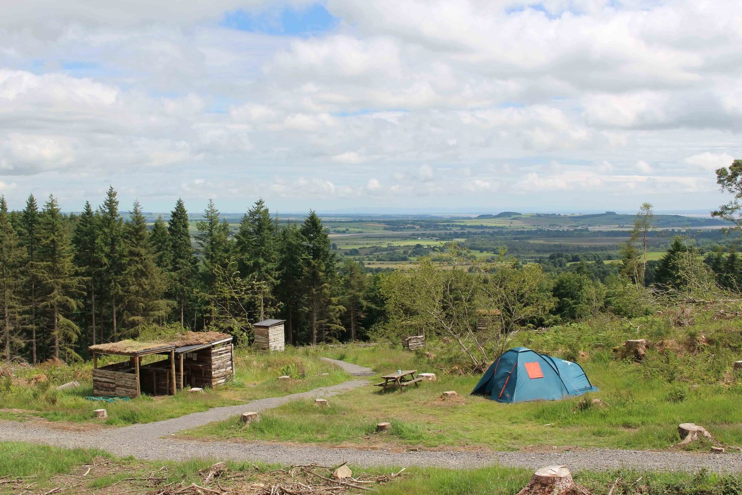 Camping in Dumfries and Galloway Panoramic Campsite Marthrown of Mabie
