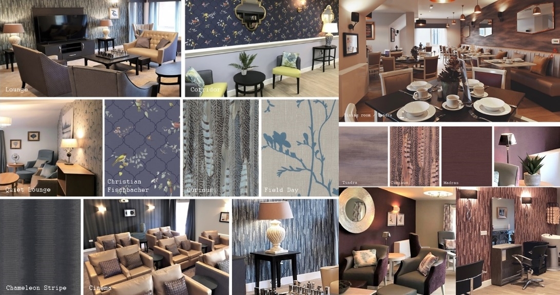 Tektura case study of our wall coverings for Wilford View Care Home